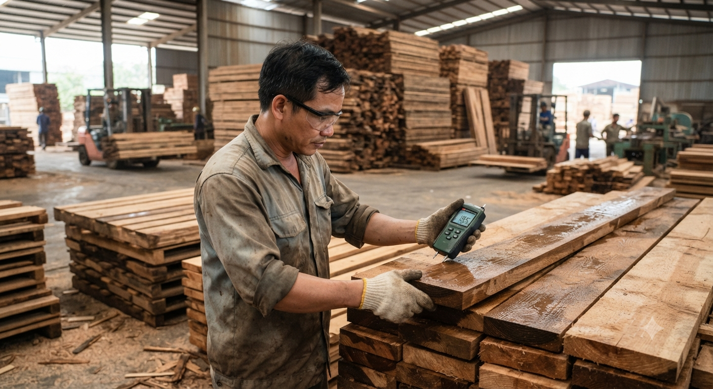 Kiểm tra chất lượng gỗ và độ ẩm thực tế